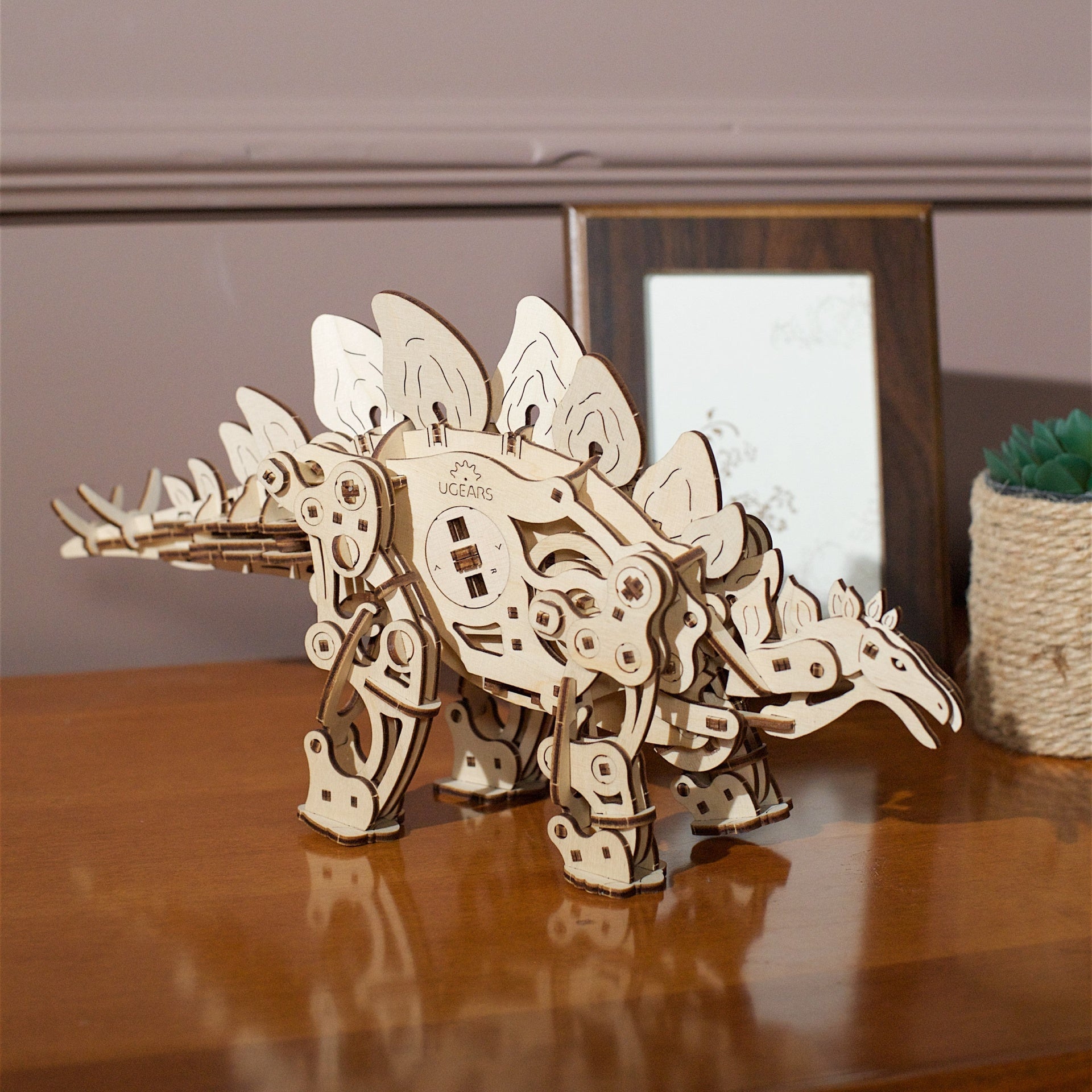 ugears-stegosaurus-modello-meccanico-in-legno-3d-da-costruire image 8
