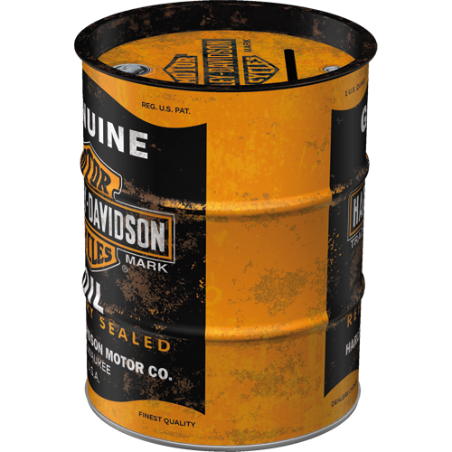 nostalgic-art-harley-davidson-genuine-oil-salvadanaio-fusto-olio-600-ml image 2