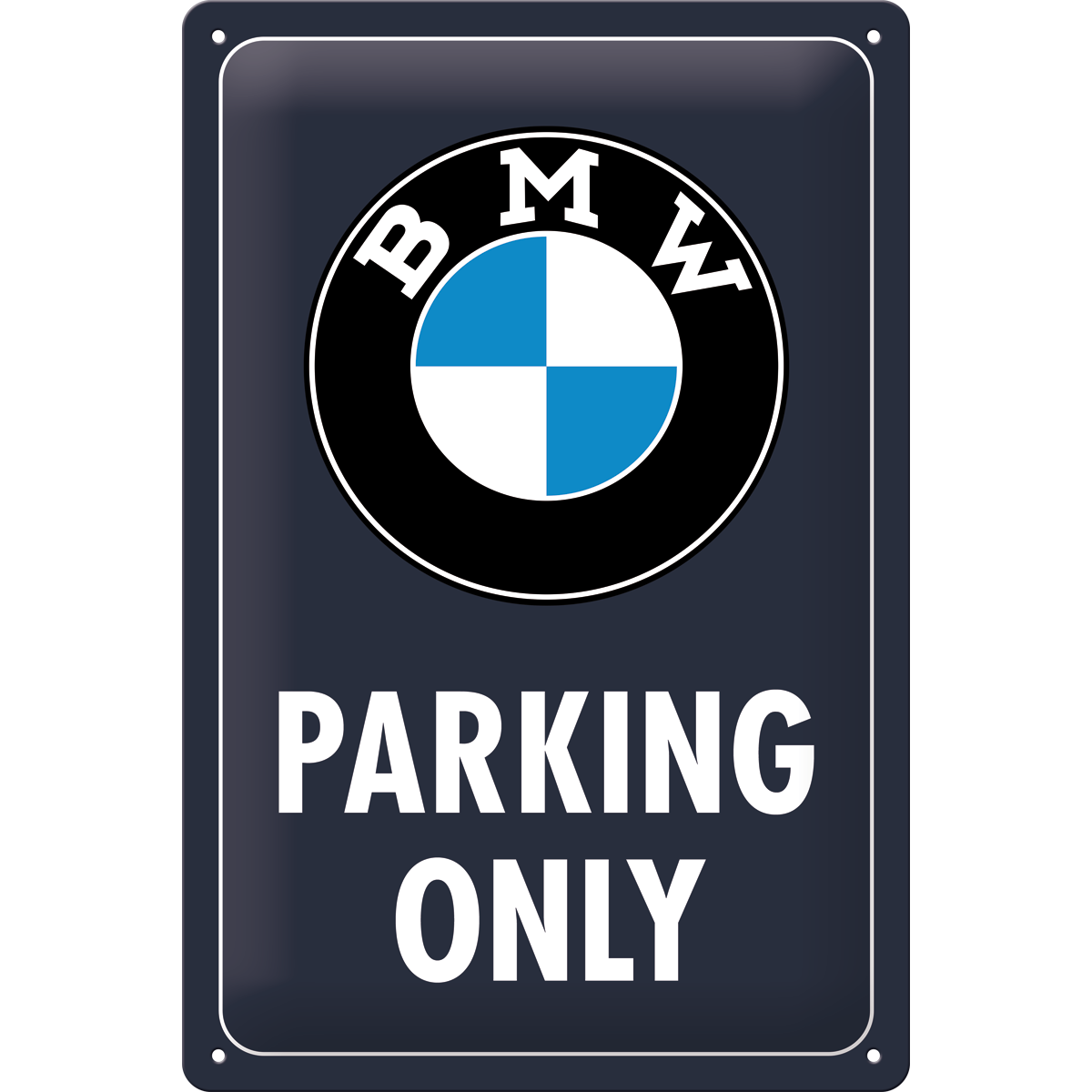 nostalgic-art-bmw-parking-only-classic-blue-targa-metallo-20x30-cm image 1
