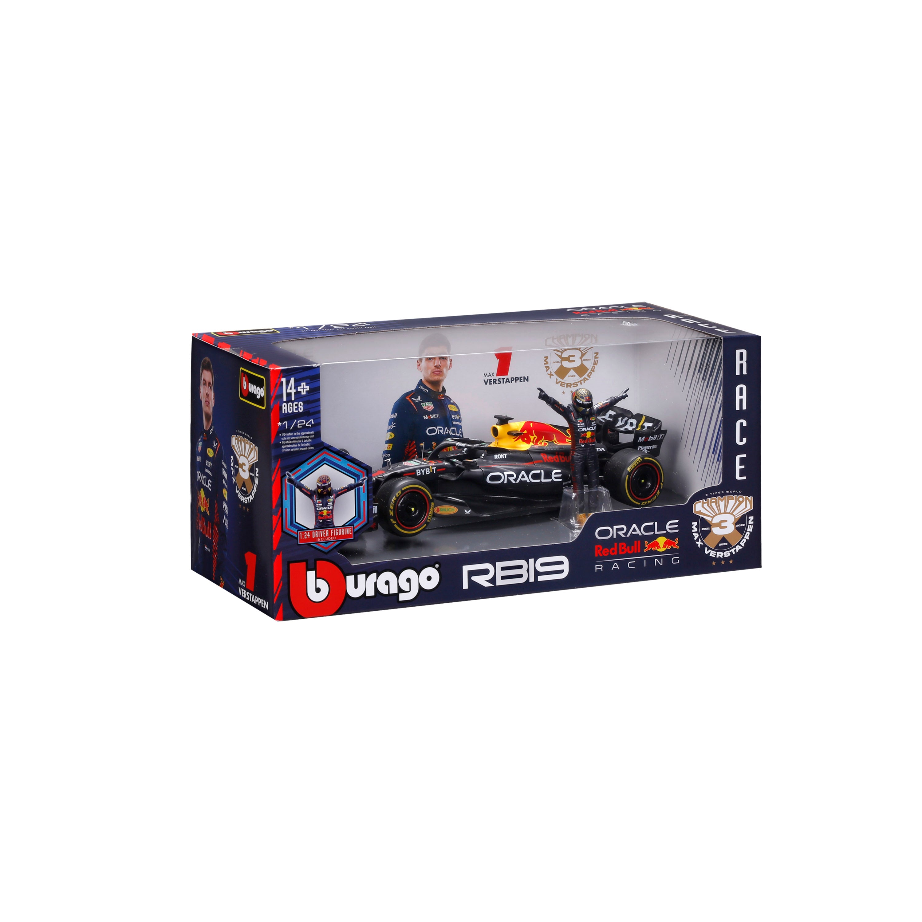 bburago-red-bull-rb19-1-verstappen-f1-2023-1-24-con-pilota image 2