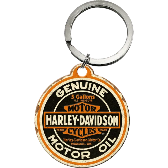 nostalgic-art-harley-davidson-genuine-motor-oil-portachiavi-4-cm-2 image 1