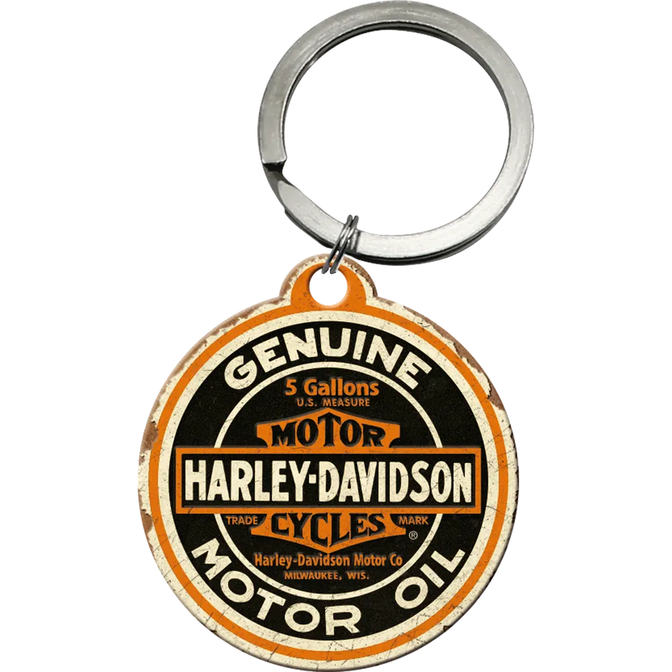 nostalgic-art-harley-davidson-genuine-motor-oil-portachiavi-4-cm-2 image 1