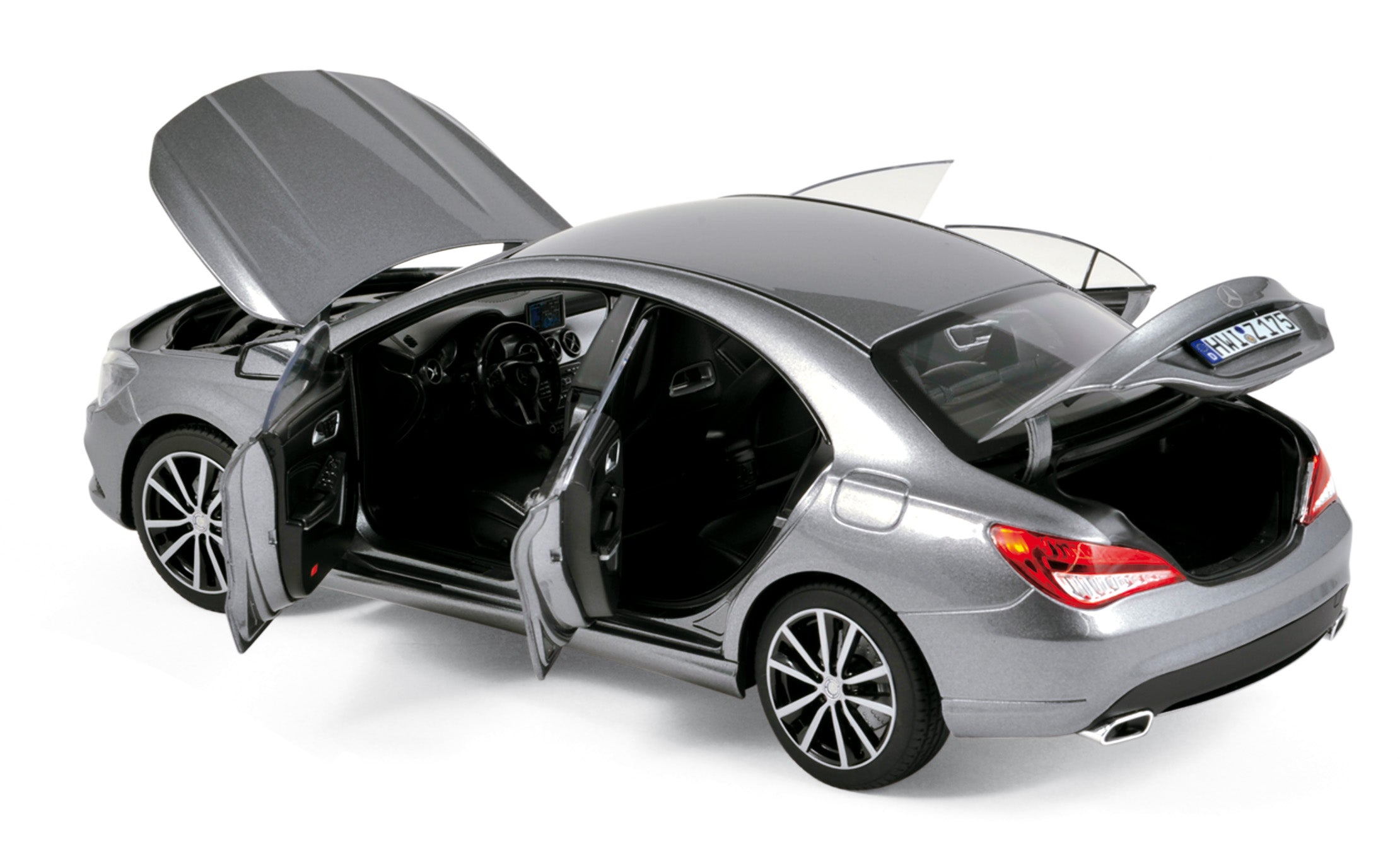 norev-mercedes-benz-classe-cla-2013-modellino-auto-1-18-grigio-metallizzato image 2