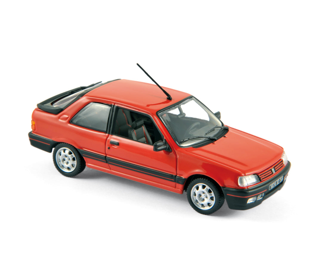 norev-peugeot-309-gti-1987-modellino-auto-1-43-rosso-vallelunga image 1