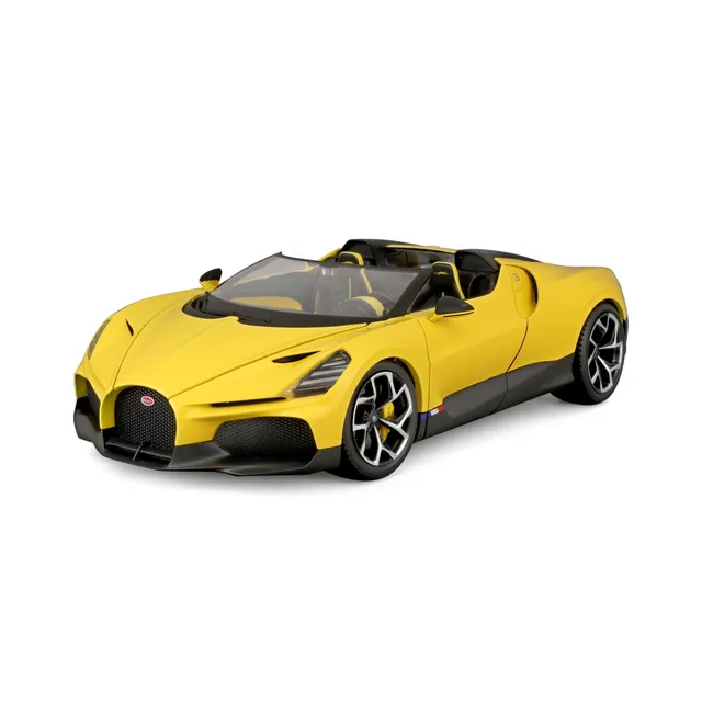 bburago-signature-series-bugatti-mistral-w16-auto-stradale-scala-1-18-gialla image 1