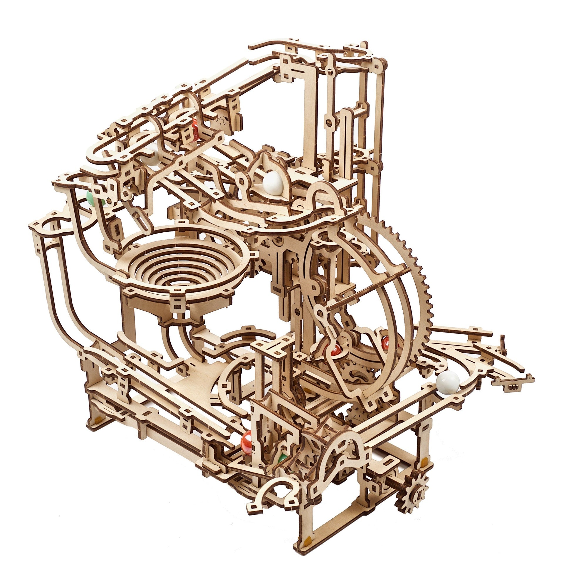 ugears-marble-run-stepped-hoist-percorso-biglie-in-legno-con-sollevatore-a-3-gra image 2