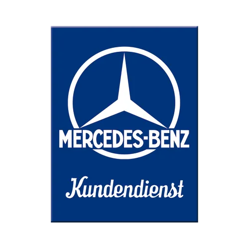 nostalgic-art-mercedes-benz-kundendienst-magnete-da-frigo-in-metallo-6x8-cm image 1