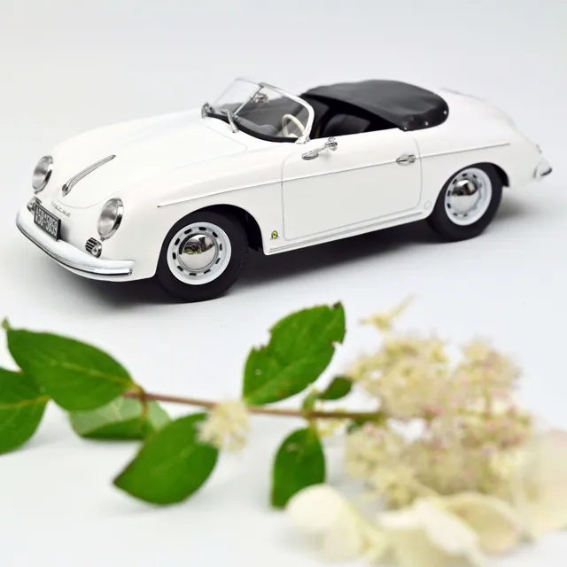 norev-porsche-356-speedster-1954-bianco-modellino-auto-1-18 image 1
