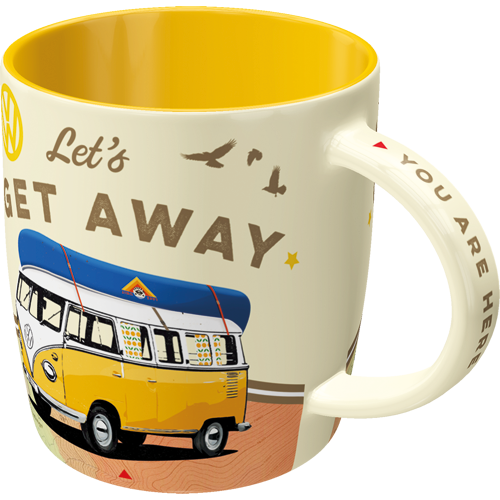 nostalgic-art-volkswagen-vw-bulli-let-s-get-away-tazza-in-ceramica-330-ml image 2