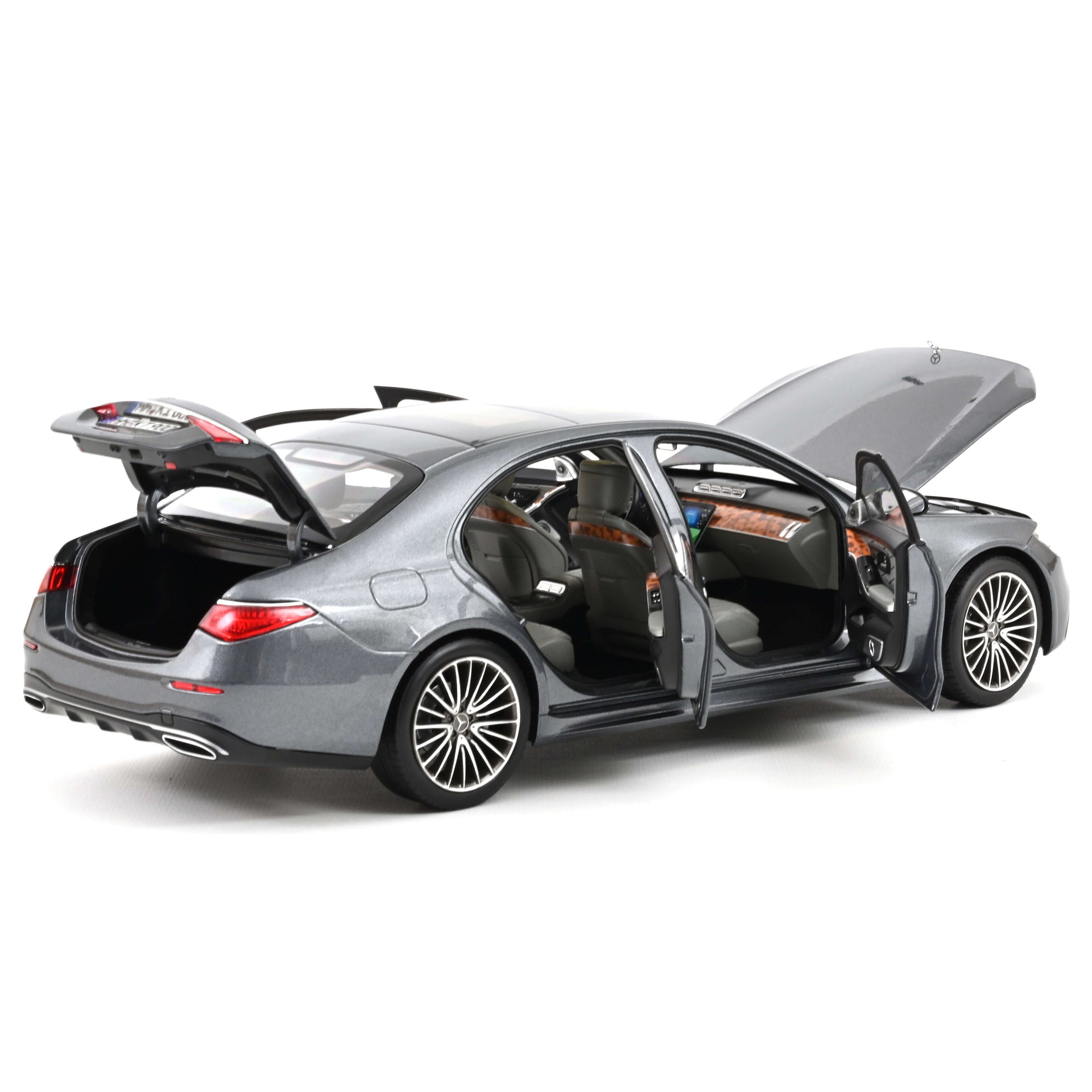 norev-mercedes-benz-classe-s-amg-line-2020-modellino-auto-1-18-grigio-metallizza image 1