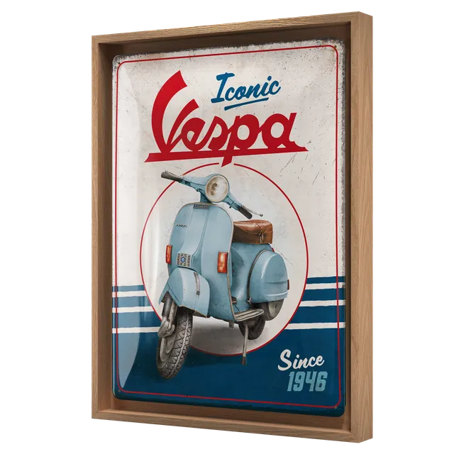 nostalgic-art-vespa-iconic-since-1946-cornice-n-frame-l-33-5x44-cm image 1