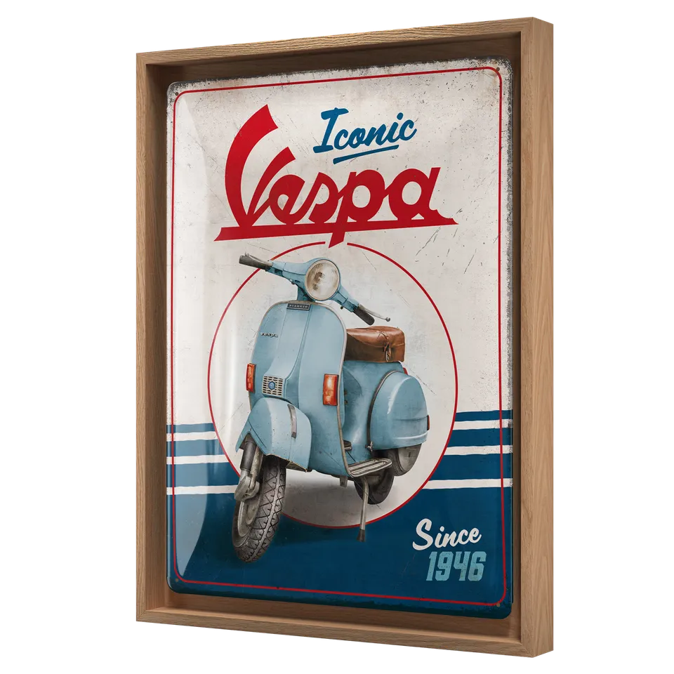 nostalgic-art-vespa-iconic-since-1946-cornice-n-frame-l-33-5x44-cm image 1