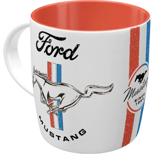 nostalgic-art-ford-mustang-horse-stripes-logo-tazza-in-ceramica-330-ml image 1