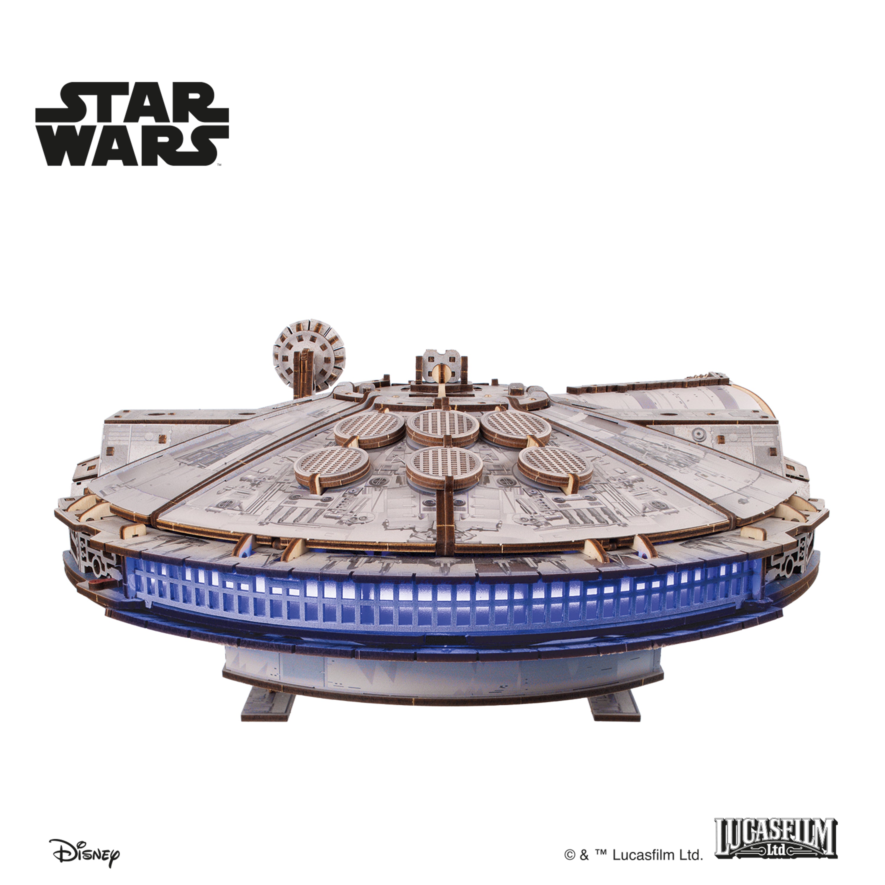 ugears-millennium-falcon-astronave-star-wars-1-75-in-legno-da-costruire image 3