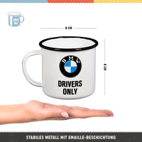 nostalgic-art-bmw-drivers-only-tazza-smaltata-360-ml-8x8-cm-2 image 2