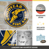 nostalgic-art-goodyear-tire-sales-insegna-rotonda-in-metallo-35-cm image 2