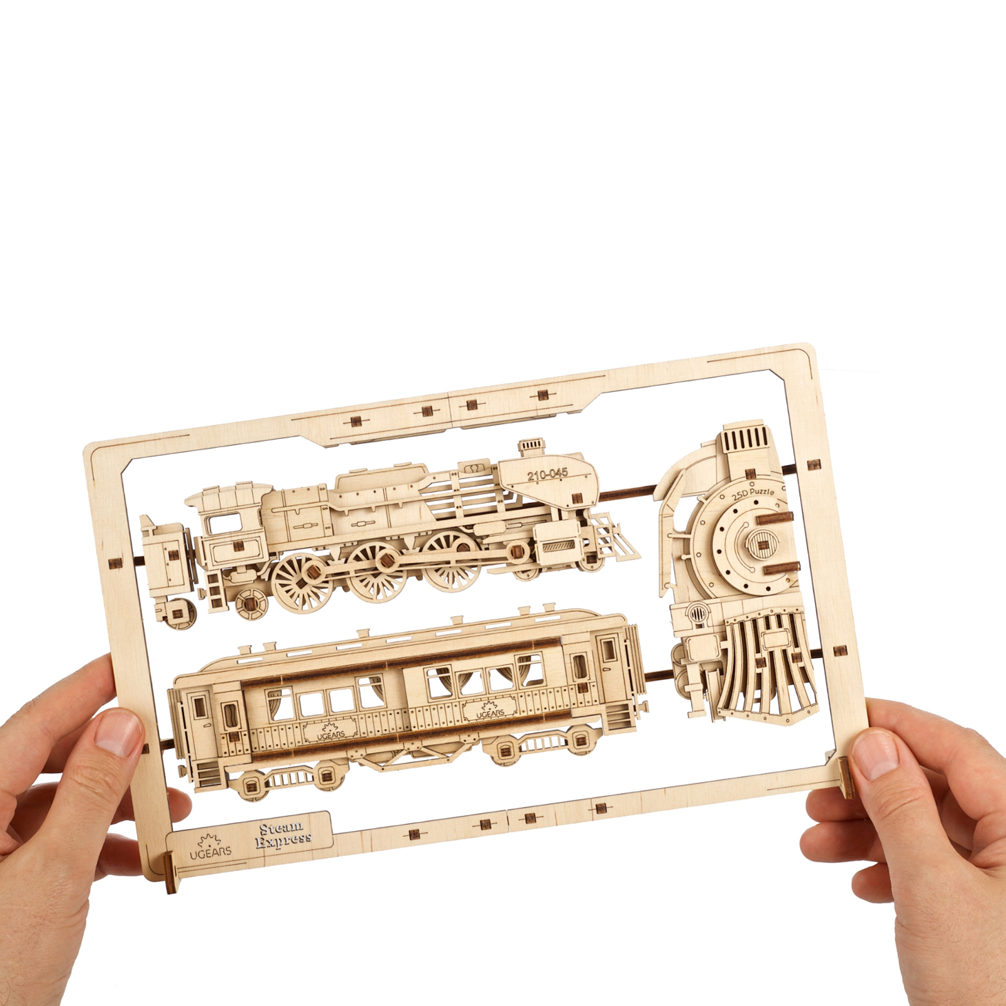 ugears-steam-express-2-5d-puzzle-quadro-meccanico-treno-in-legno image 4