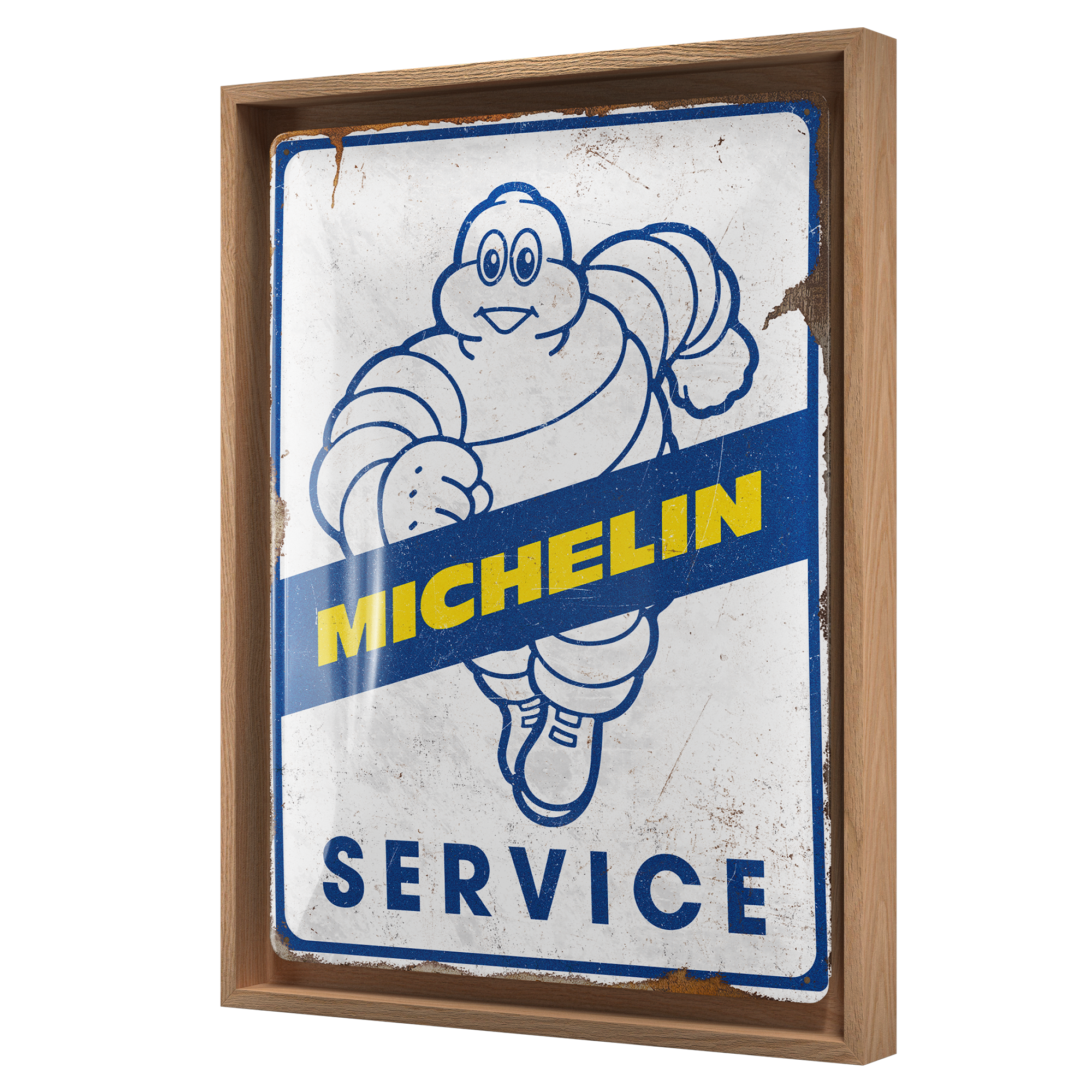 nostalgic-art-michelin-service-n-frame-l-edition-cornice-in-legno-con-insegna-in image 1
