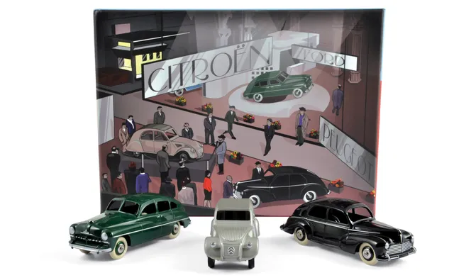 norev-coffret-salon-de-paris-1949-modellino-set-3-auto-2cv-vedette-203 image 1