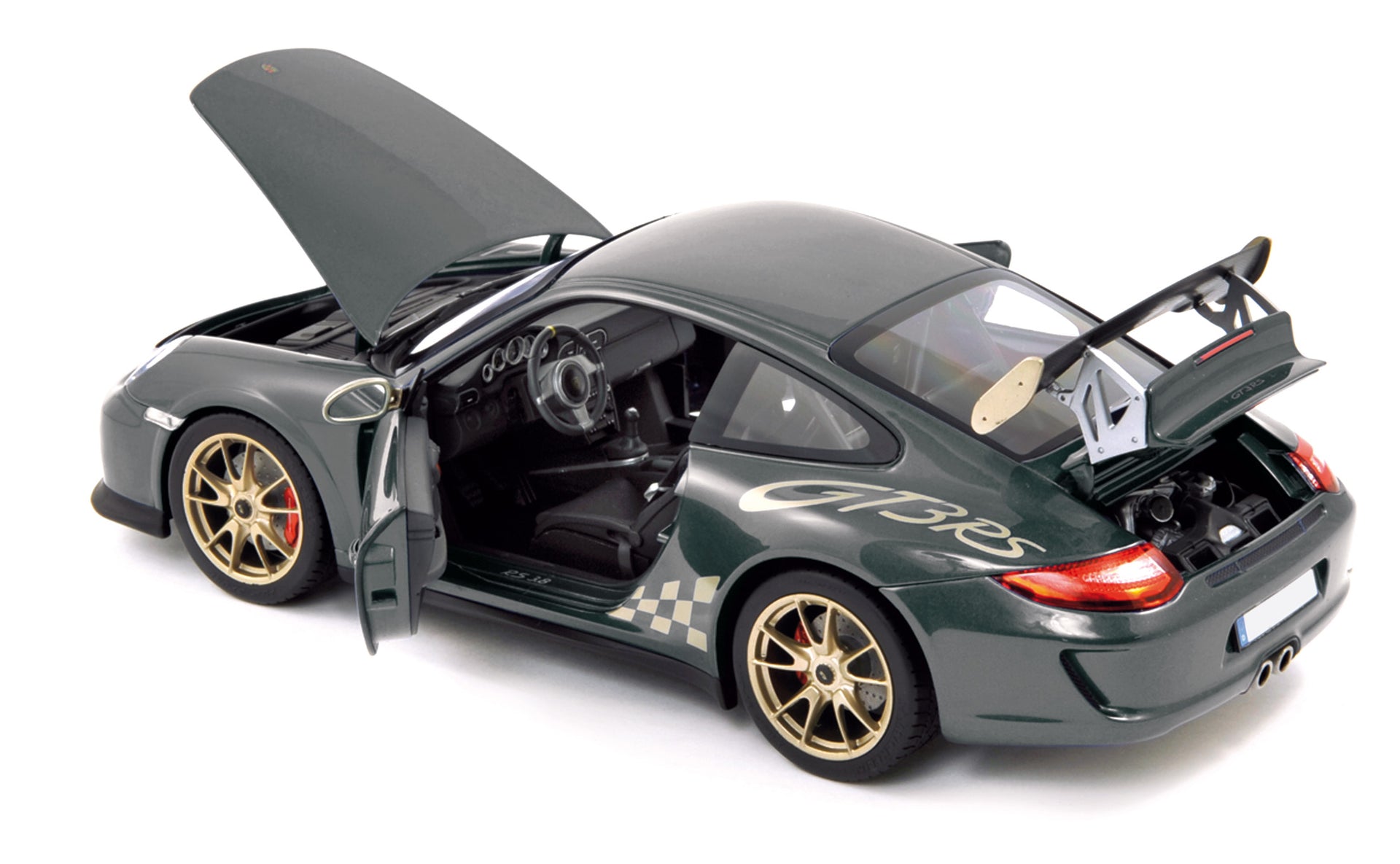 norev-porsche-911-gt3-rs-2010-grigio-scuro-1-18-modellino-sportivo image 1