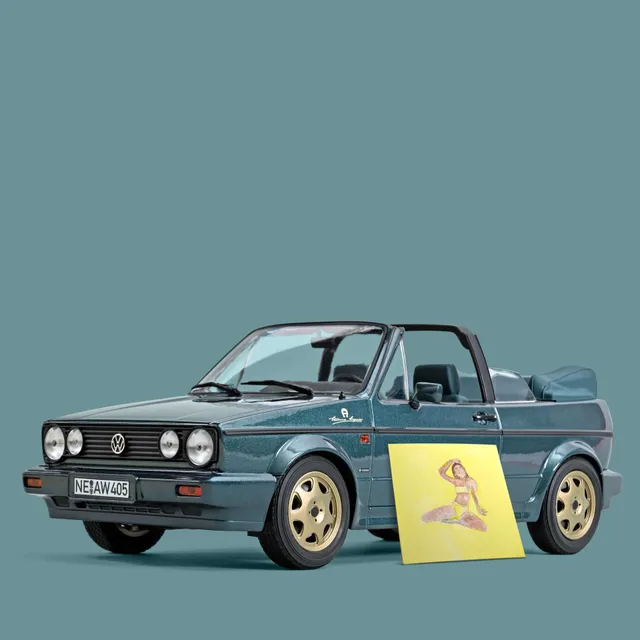 norev-vw-golf-cabriolet-etienne-aigner-1990-automodello-1-18-verde-metallizzato image 1