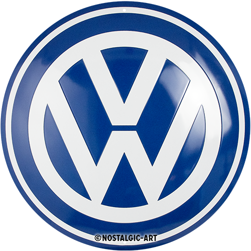 nostalgic-art-volkswagen-vw-logo-targa-rotonda-in-metallo-35-cm image 1