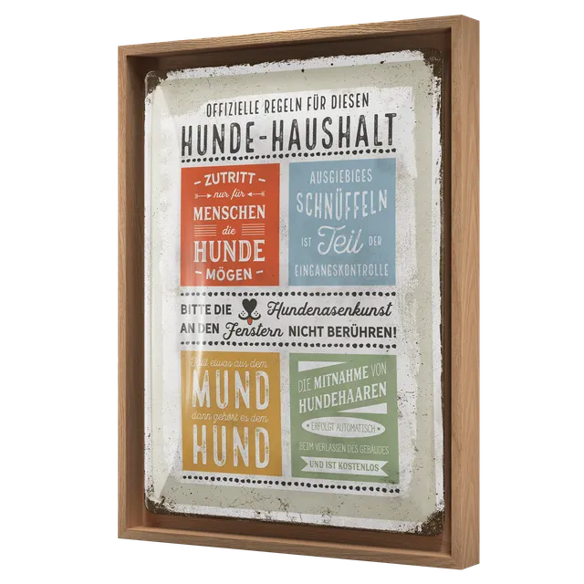 nostalgic-art-pfotenschild-hunde-haushalt-regeln-n-frame-l-edition-targa-con-cor image 1