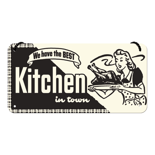 nostalgic-art-kitchen-targa-pendente-in-metallo-10x20-cm image 1