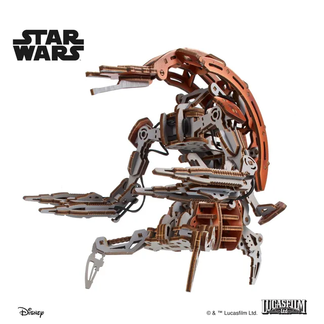ugears-droideka-star-wars-series-kit-modello-meccanico-in-legno image 1