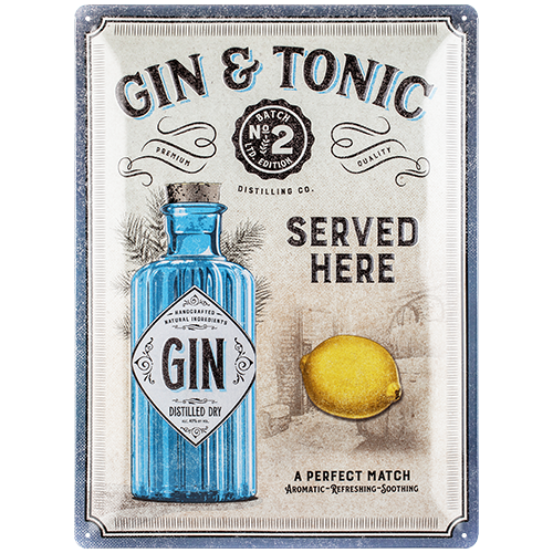 nostalgic-art-gin-tonic-served-here-targa-in-metallo-30x40-cm-2 image 2