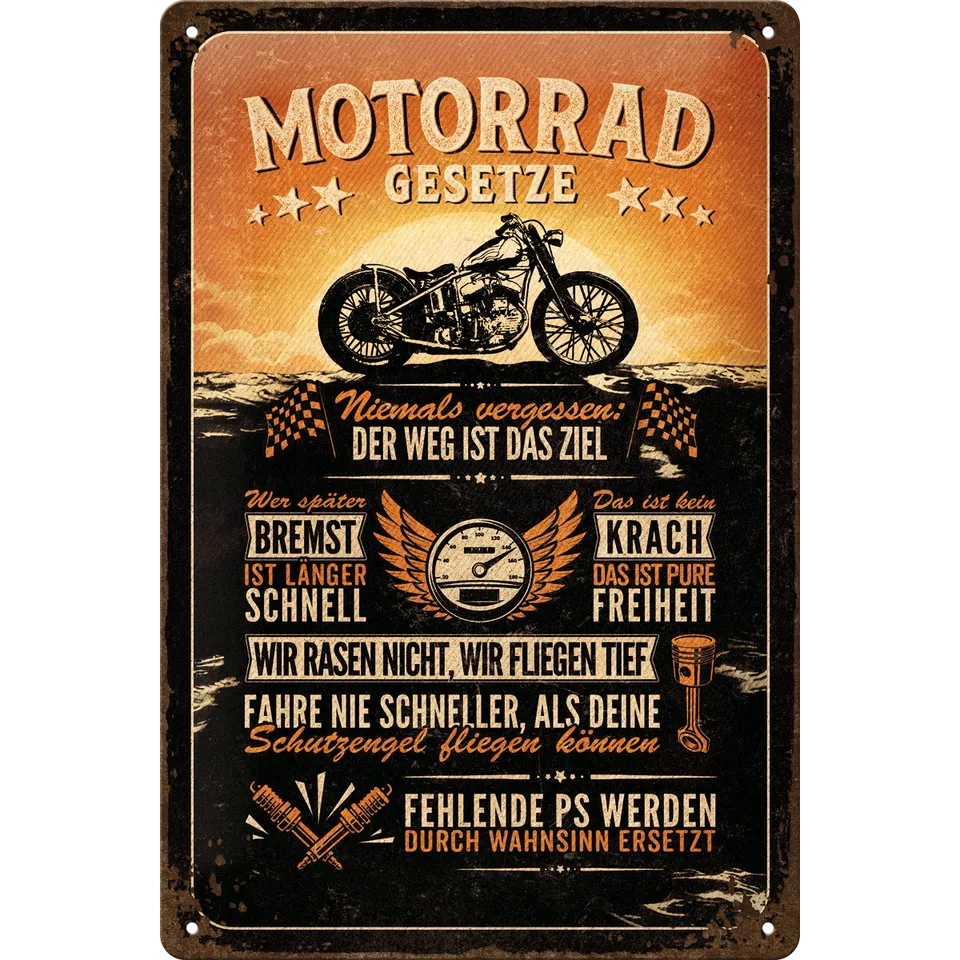 nostalgic-art-motorrad-gesetze-insegna-in-metallo-20-x-30-cm image 1