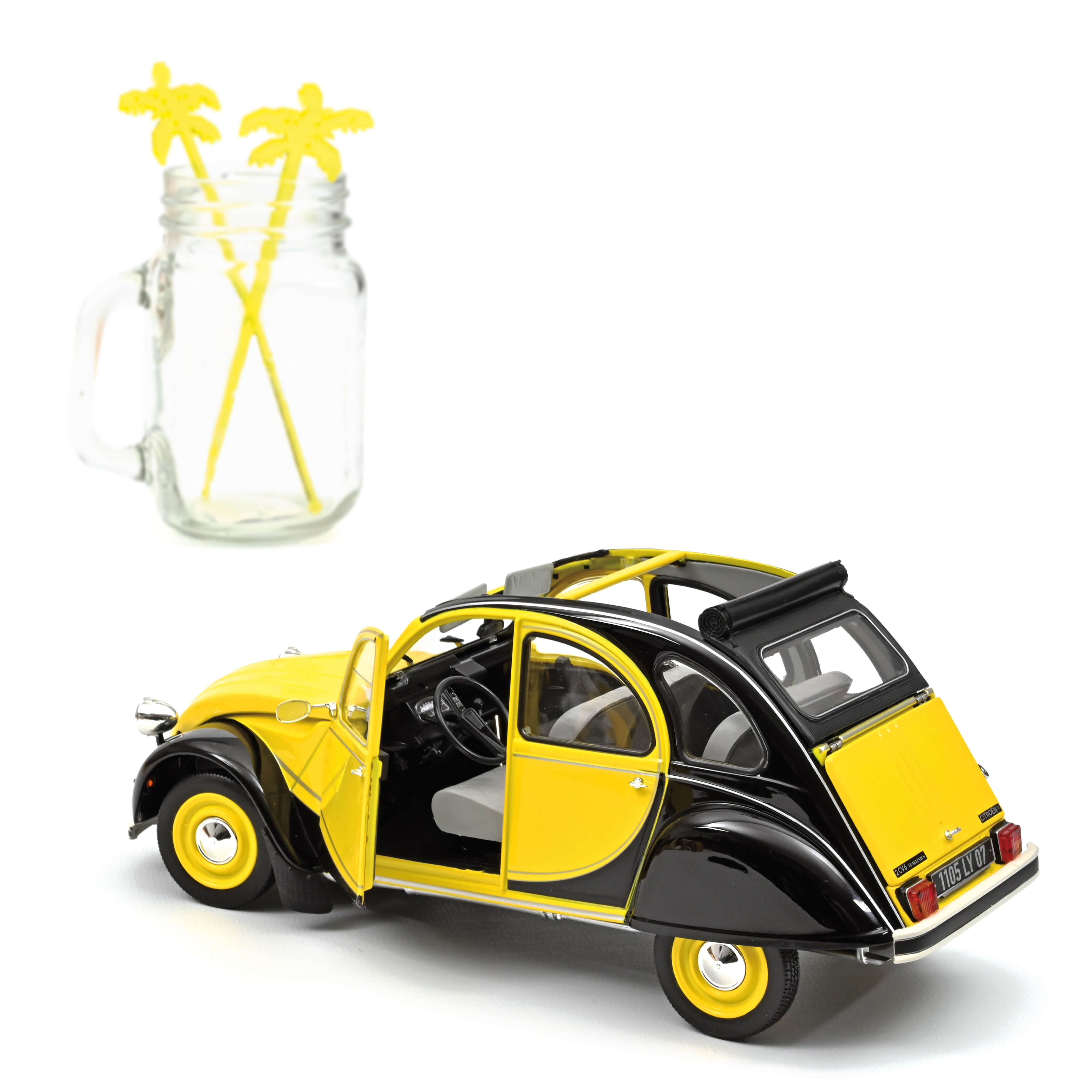 norev-citro-n-2cv-charleston-1982-giallo-helios-e-nero-modellino-1-18 image 3