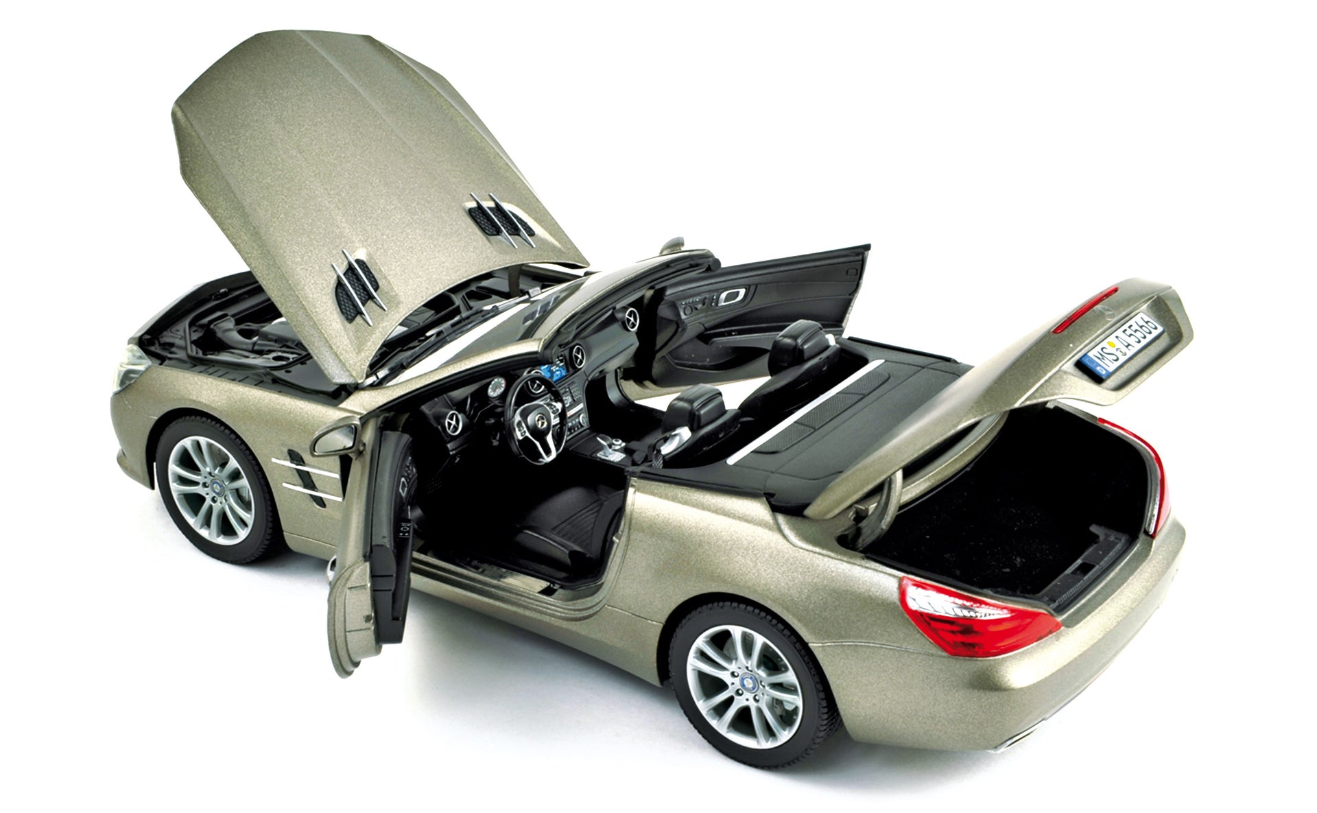 norev-mercedes-benz-sl-klasse-2012-grey-matt-1-18-modellino-die-cast image 1