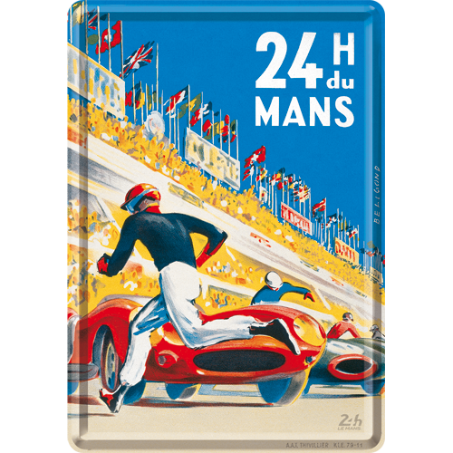 nostalgic-art-24h-le-mans-racing-poster-blue-metal-card-10x14-cm-2 image 1