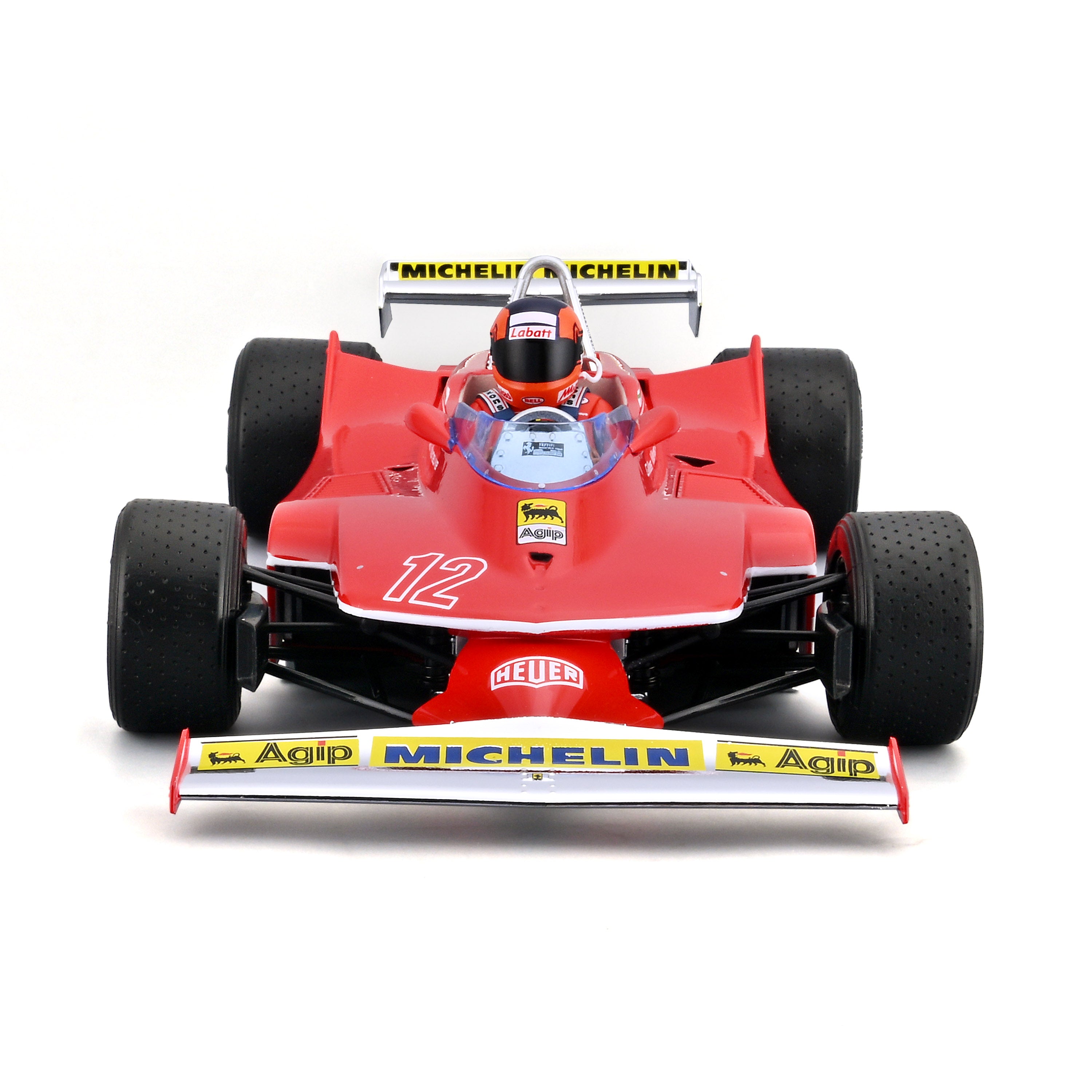 bburago-ferrari-312-t4-12-villeneuve-winner-sudafrica-1979-1-18-con-pilota image 3