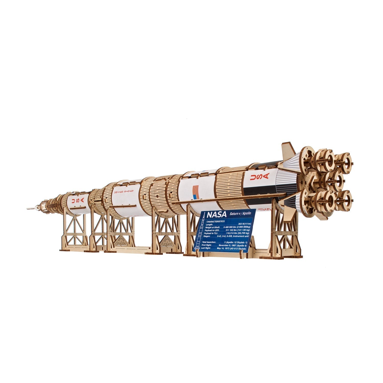 ugears-nasa-saturn-v-modello-razzo-in-legno-3d-da-costruire image 4
