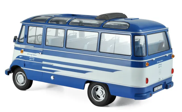 norev-mercedes-benz-o319-bus-1957-blu-e-beige-modellino-1-18 image 1