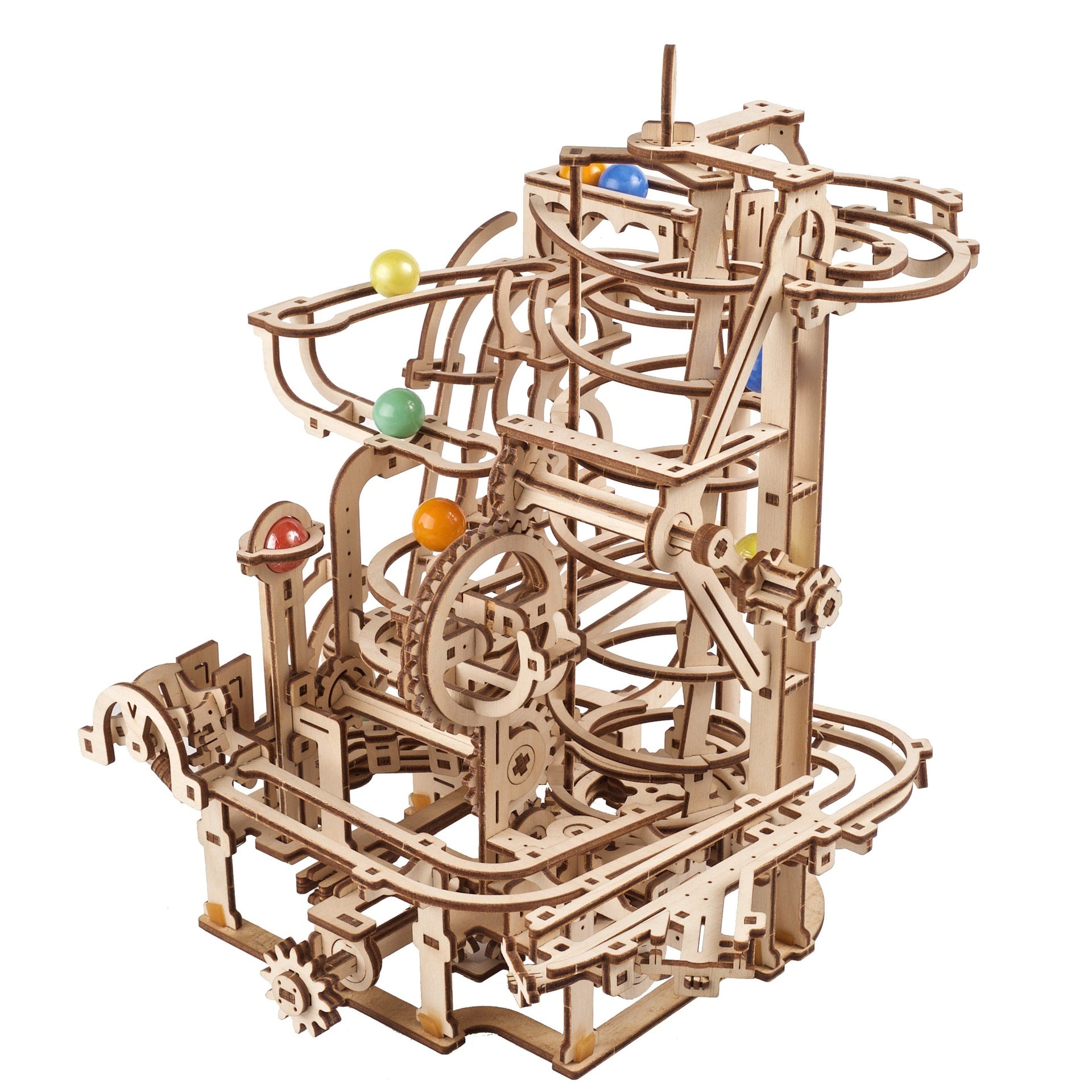 ugears-marble-run-spiral-hoist-puzzle-3d-meccanico-in-legno image 2