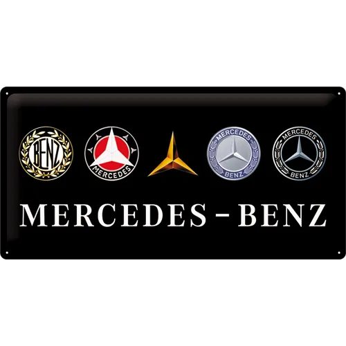 nostalgic-art-mercedes-benz-logo-evolution-targa-in-metallo-25x50-cm-2 image 1
