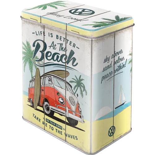 nostalgic-art-vw-bulli-beach-scatola-in-metallo-grande-3-litri image 1
