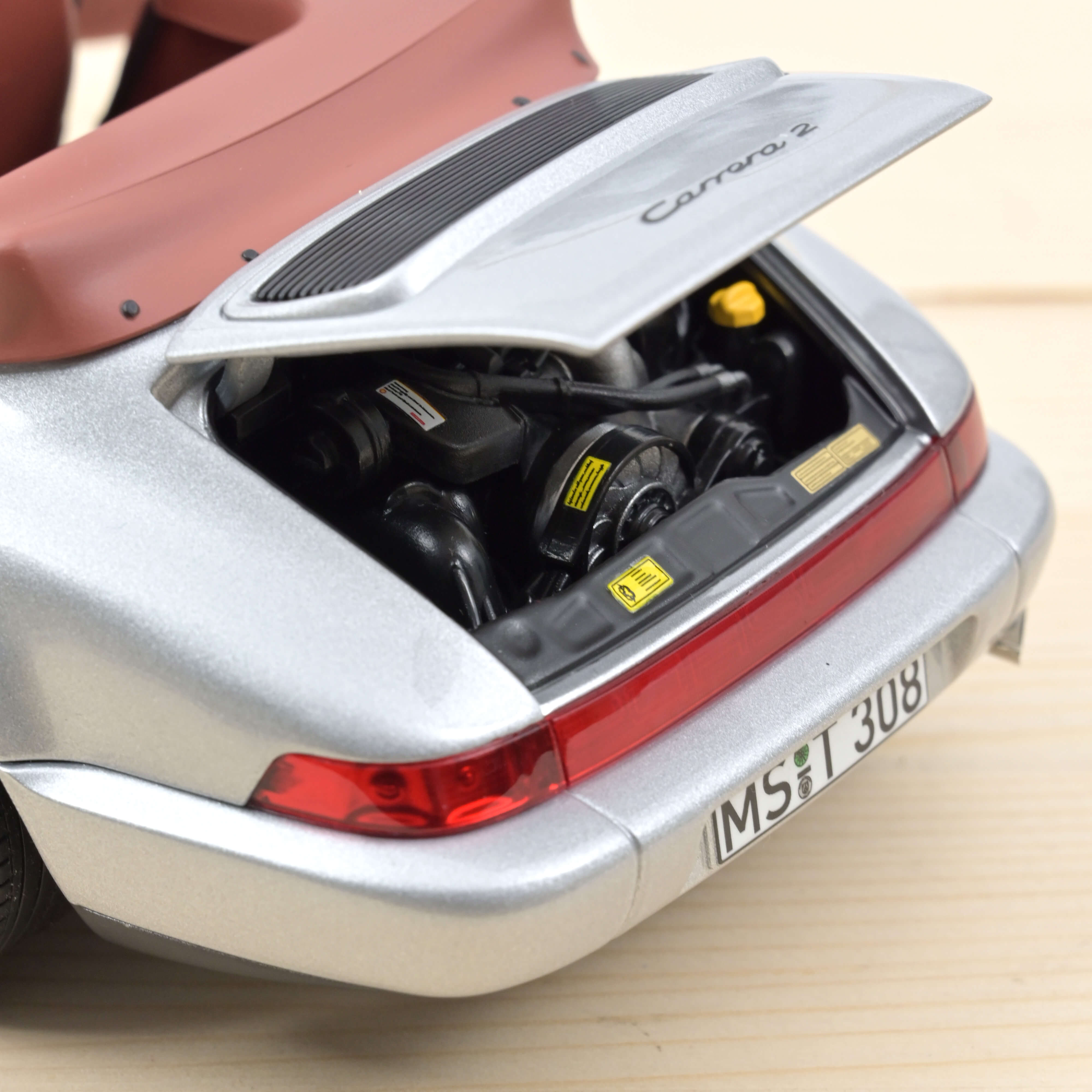 norev-porsche-911-carrera-2-cabriolet-1990-argent-1-18-modellino-cabrio-d-epoca image 3