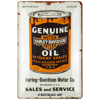 nostalgic-art-harley-davidson-genuine-oil-can-targa-in-metallo-20x30-cm-2 image 2