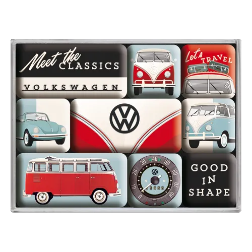 nostalgic-art-vw-meet-the-classics-set-magneti image 1