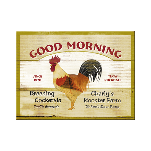 nostalgic-art-good-morning-calamita-da-frigo-in-metallo-6x8-cm image 1