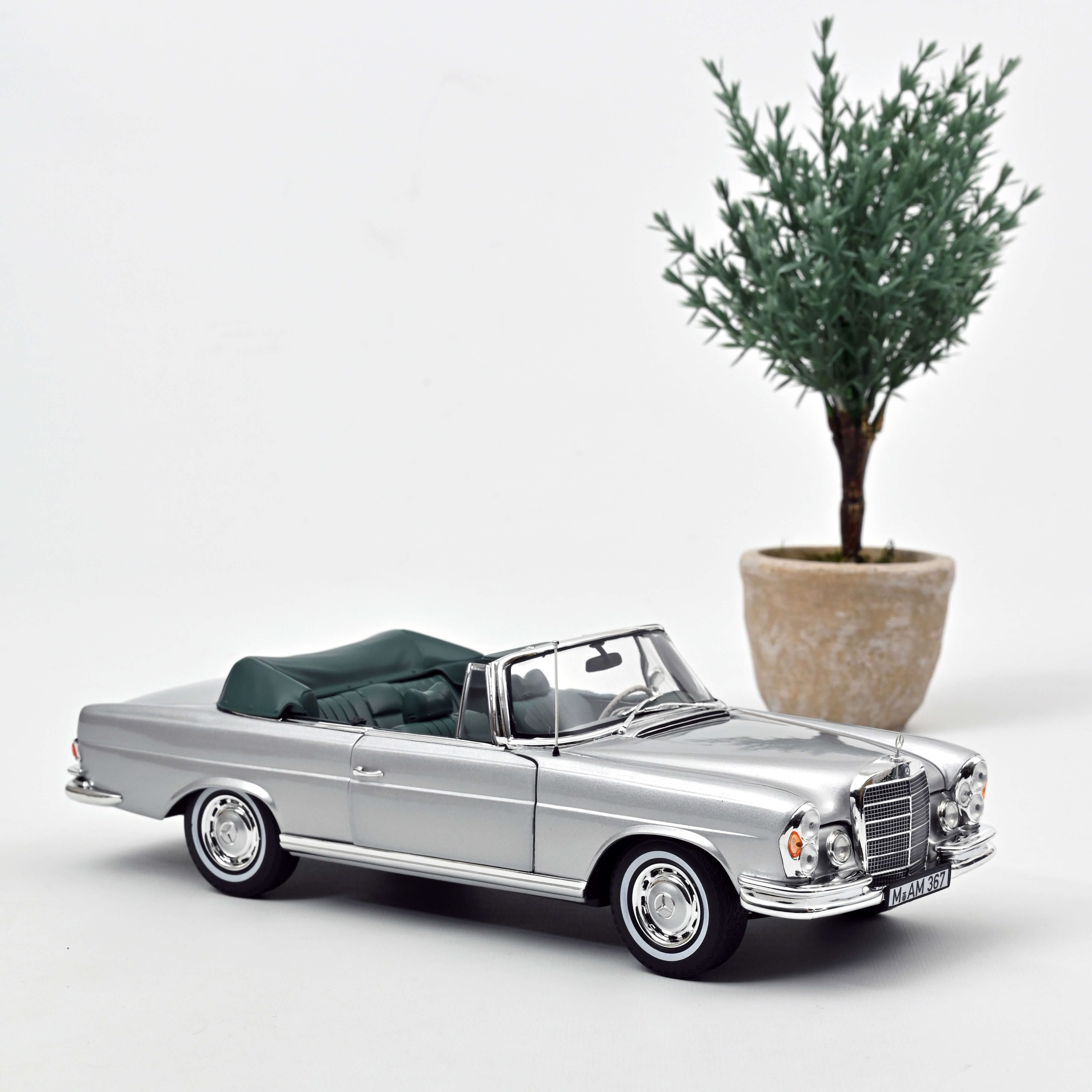 norev-mercedes-benz-280-se-cabriolet-1969-argento-metallizzato-1-18-modellino-di image 2