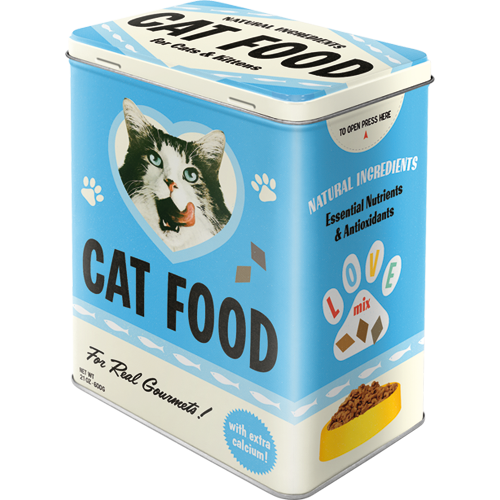 nostalgic-art-cat-food-love-mix-scatola-in-metallo-l-3-litri-10x14x20-cm-2 image 1