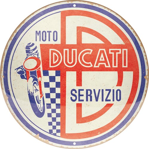 nostalgic-art-ducati-moto-servizio-targa-rotonda-in-metallo-35-cm image 1
