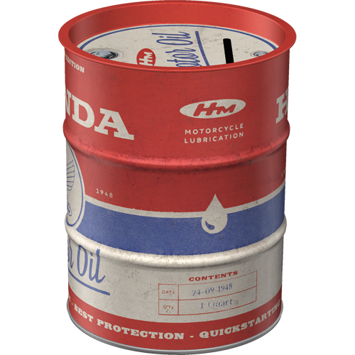 nostalgic-art-honda-mc-motor-oil-salvadanaio-lattina-olio-600-ml image 2