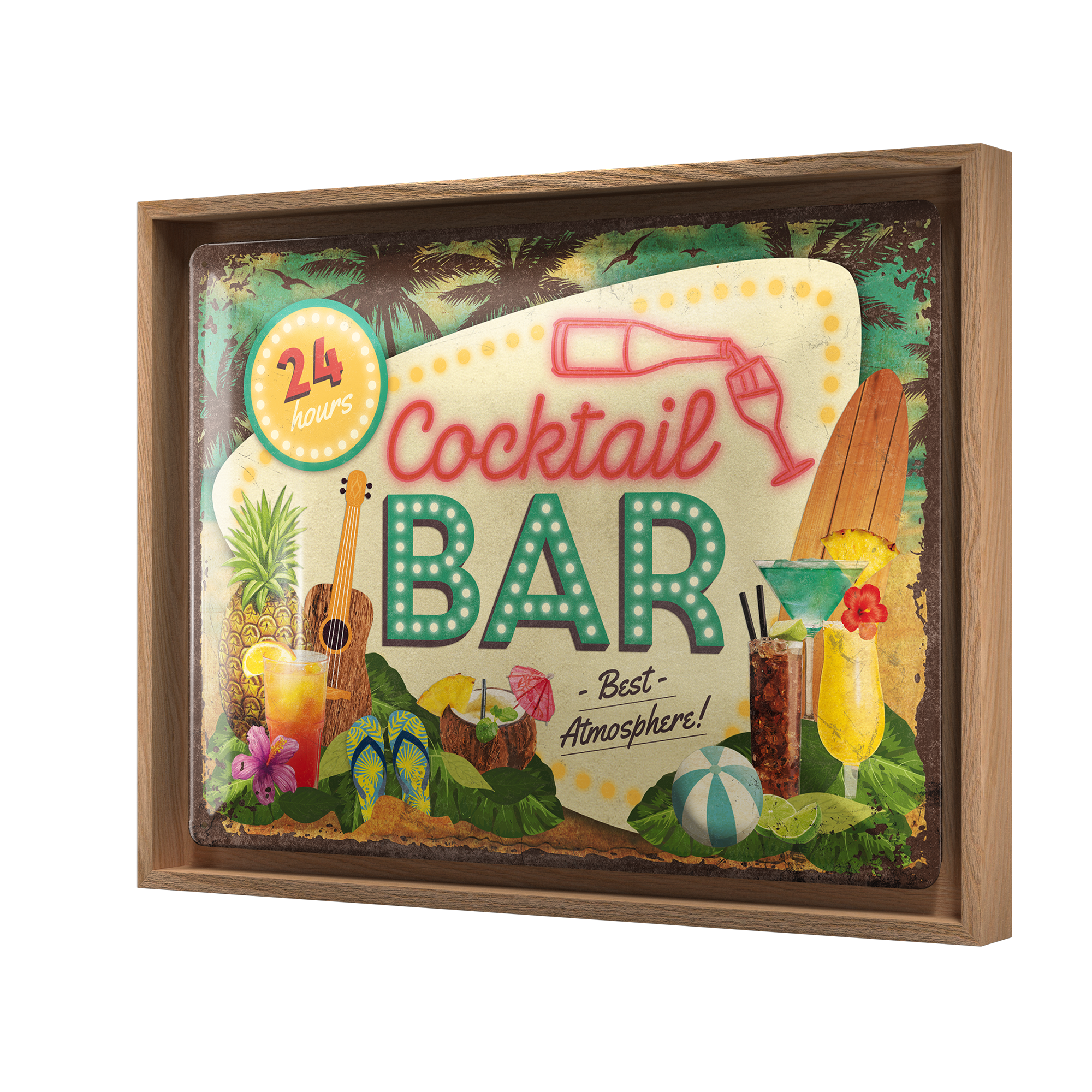 nostalgic-art-cocktail-bar-n-frame-l-edition-cornice-in-rovere-con-insegna-in-me image 1