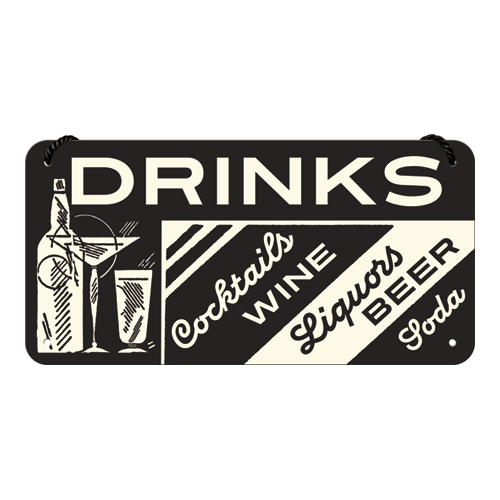 nostalgic-art-drinks-insegna-in-metallo-da-appendere-10x20-cm image 1